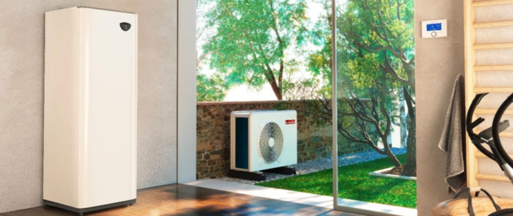 penempatan heat pump ariston di ruang olahraga