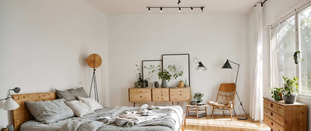 Warna netral dan terang di kamar tidur bergaya Scandinavian Warna netral dan terang di kamar tidur bergaya Scandinavian