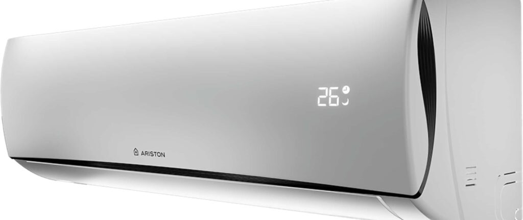 AC ariston kios dengan indikator suhu menunjukkan 26 derajat AC ariston kios dengan indikator suhu menunjukkan 26 derajat