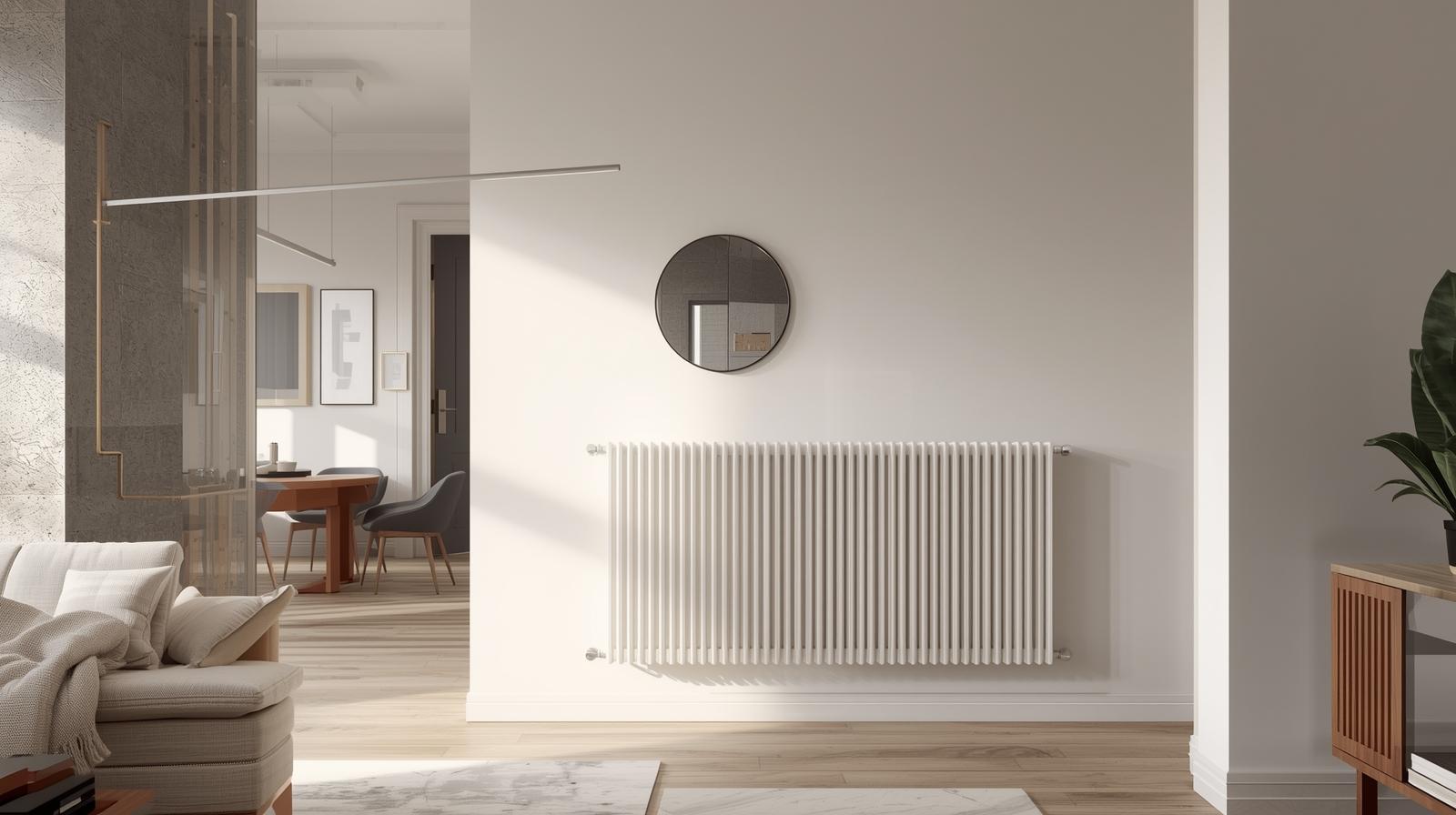 ina imagen de un hogar donde se vea que se puede combinar la aerotemria con radiadores, es para ilustrar un aritculo oriendato a arquitectos