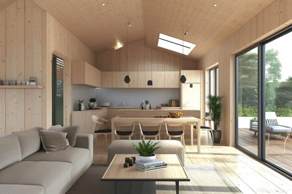 Open plan dengan cahaya alami dari luar