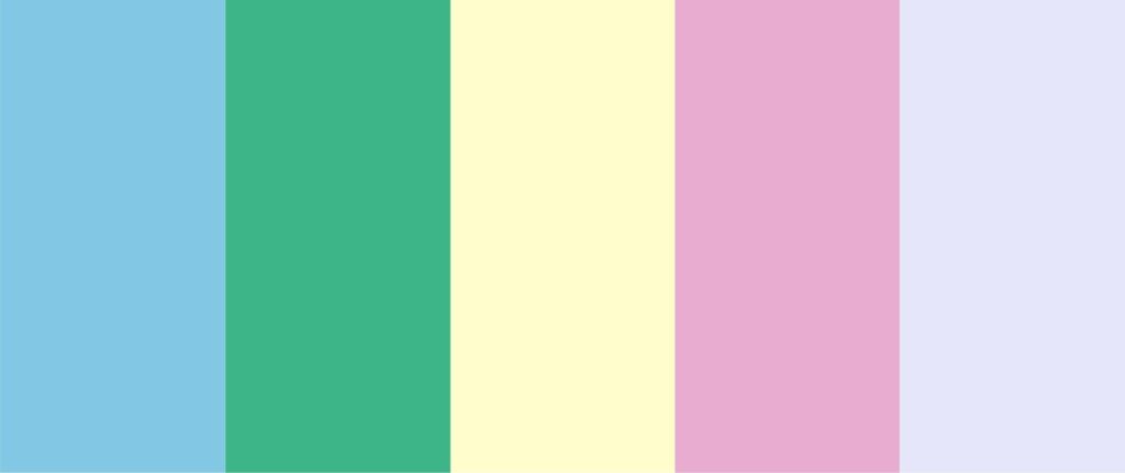 berbagai shade warna sejuk