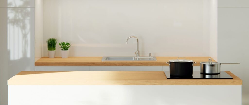 interior dapur modern tampak depan