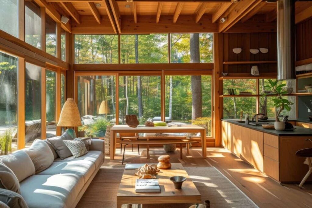 Interior rumah kayu modern