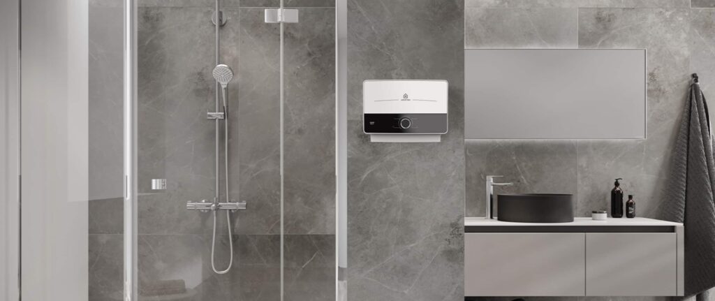 kamar mandi modern dengan water heater ariston kamar mandi modern dengan water heater ariston