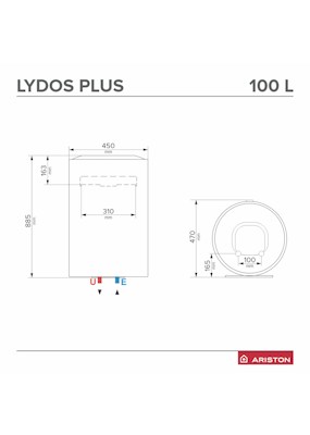 ariston lydos plus 100l schita dimensiuni ariston lydos plus 100l schita dimensiuni