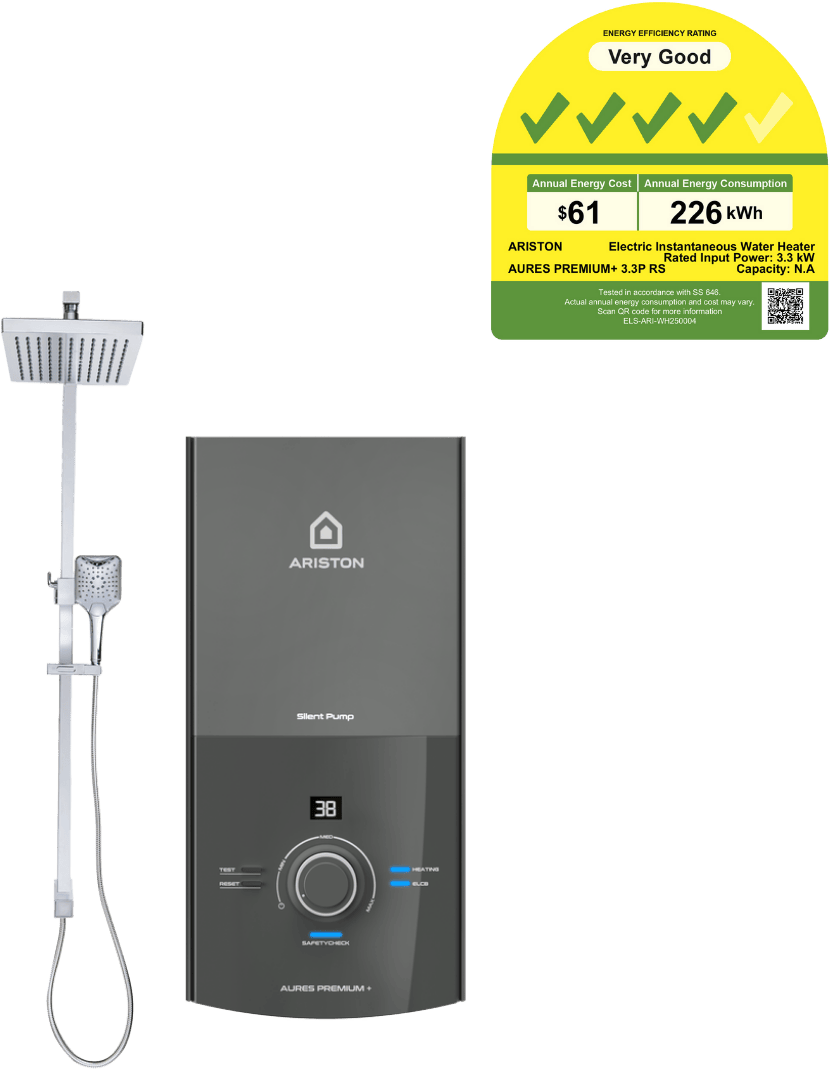 AURES PREMIUM+ PUMP & RAINSHOWER 