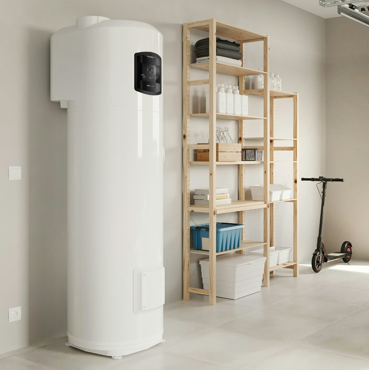 Ariston NUOS Plus Wi-Fi air source heat pump water heater - In-situ image